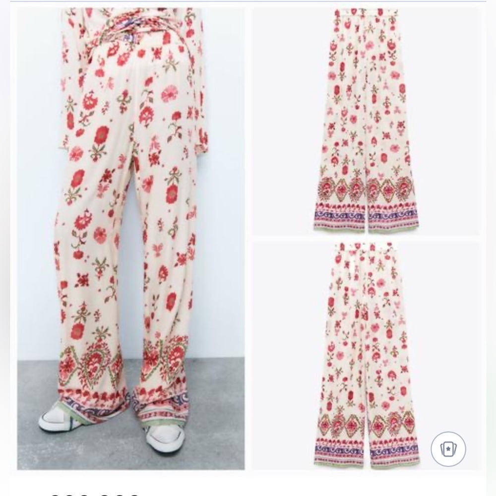 Zara- NWT! Floral Print Wide Leg Pants- XS
100 % Viscose! - Picture 3 of 10